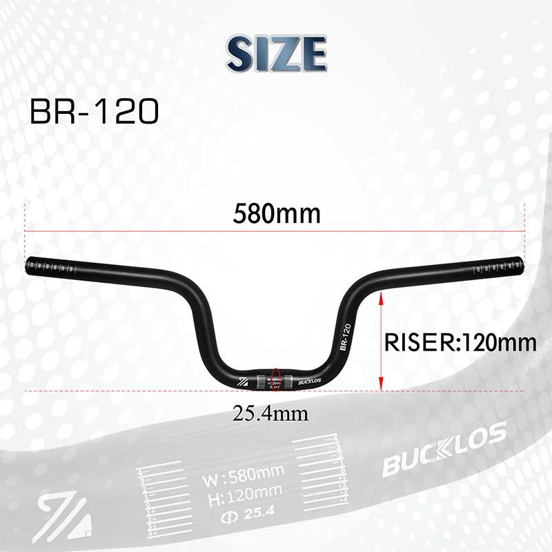 BUCKLOS Manubrio MTB 580/620/720/780MM Manubrio a Rondine per Bicicletta 25.4MM 31.8MM Manubrio per Mountain Bike in Alluminio Riser Bar