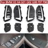 Car Interior Door Window Lifting Switch Button Control Panel Outer Cover Trim For BMW X3 X4 G01 G02 G08 F97 F98 2018-
