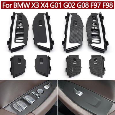 Auto Innentür Fensterheber Schalter Knopf Bedienfeld Außenabdeckung Zierleiste Für BMW X3 X4 G01 G02 G08 F97 F98 2018-