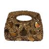 Bolsos de Noche de Piedra Plata/Dorado Bolso Grande con Asa Superior Diseñador de Lujo para Mujer Carteras de Diamantes Pedrería Boda Nupcial Clutc