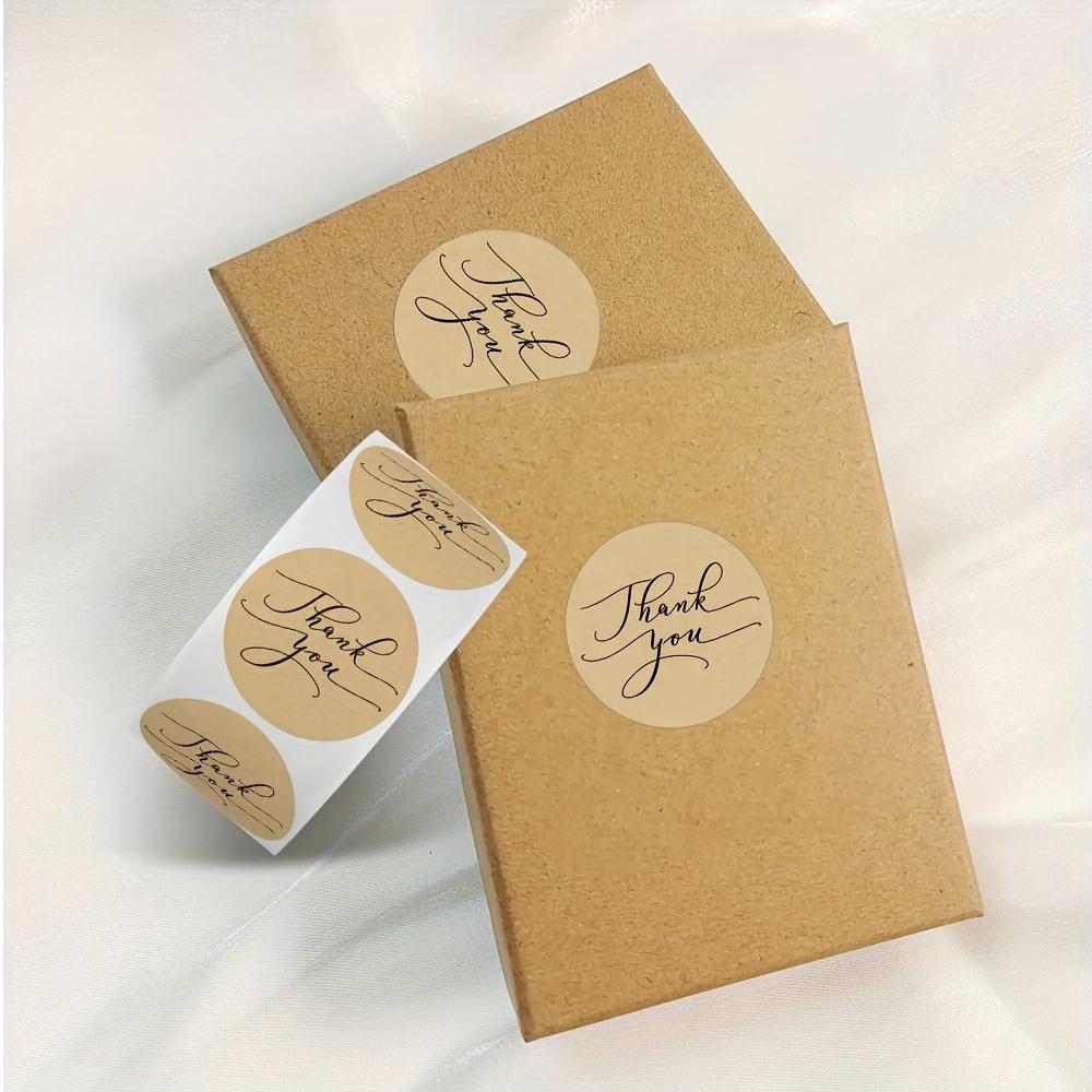 500pcs Brown Kraft Paper Sticker Thank You Seal Labels Stickers for DIY Gift Decoration Baking Package Envelope 1Inch Stationery