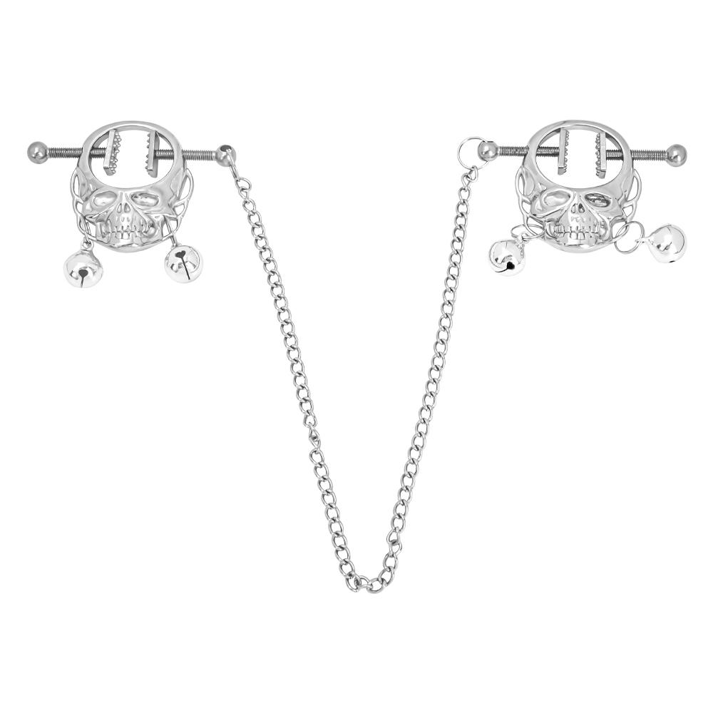 QKKQ Nipple Clamps with Choker Metal Non-piercing Nipple Clips BDSM Bondage Breast Attachment Nipple Clamps Sex Toys for Women