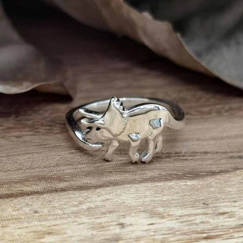 Simple Cute Dinosaur Ring Fashion Jewelry