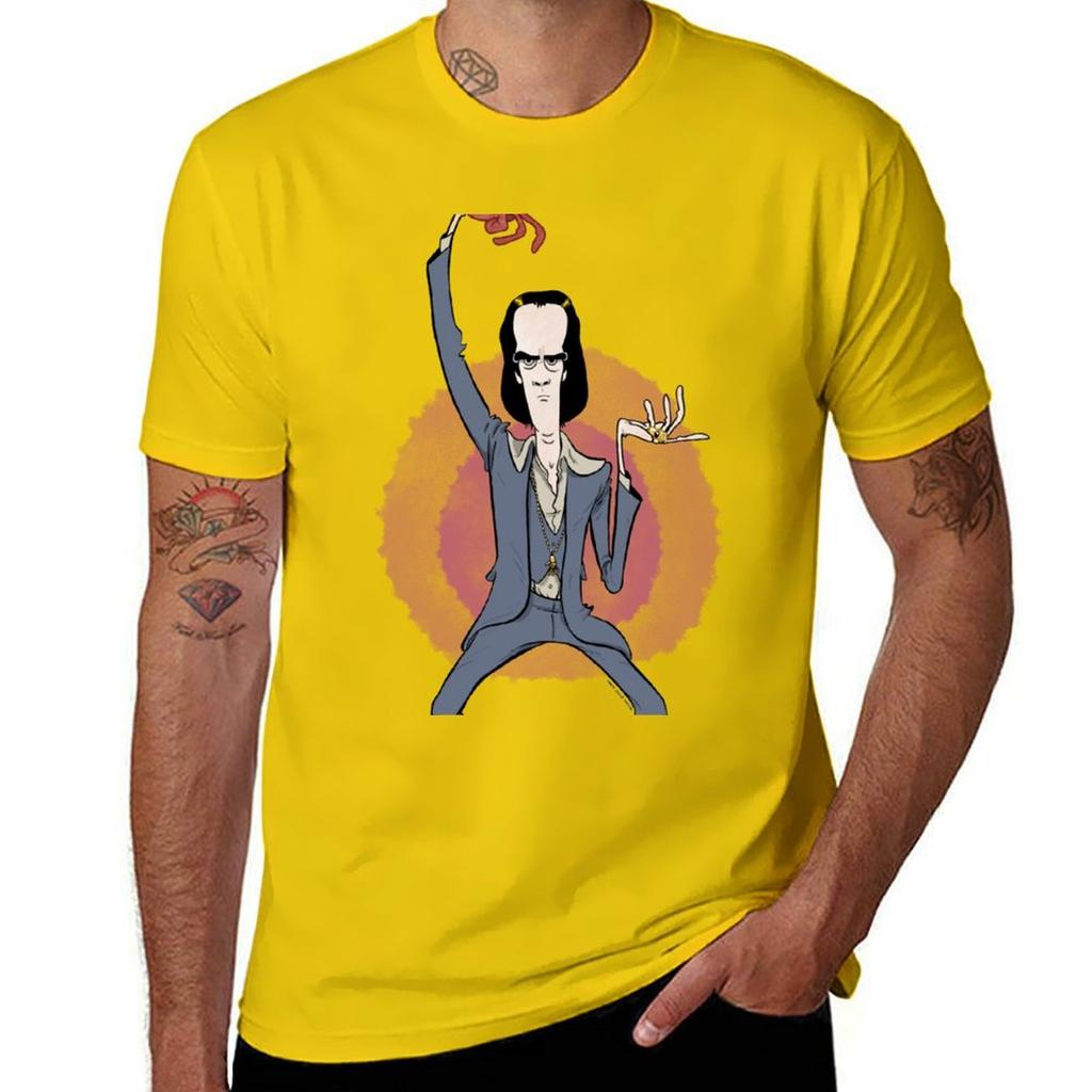 Nick Cave Sticker T-Shirt Boys Whites Shirts Graphic Tees Heavyweights Heavyweight T Shirts for Men