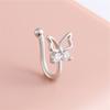 Trendy Butterfly Nose Ring U Shaped Clip Nose Ring Bendable Nose Ring For Women Girls  Non Pierced Nose Clip Gifts