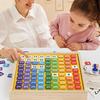 Wooden Multiplication Board Game With Magnetic Tiles For Kids Educational Fun