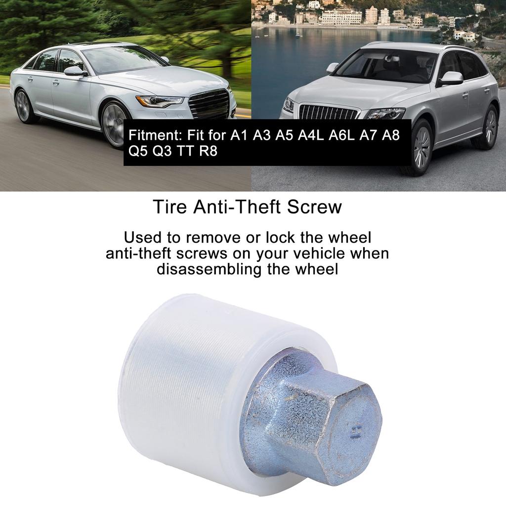 Anti‑Theft Screw Disassembly Tool H‑Model Auto Tire Anti‑Theft Screw Socket Fit for A3 A5 A4L A6L A7 A8 Q5 Q3 TT R8