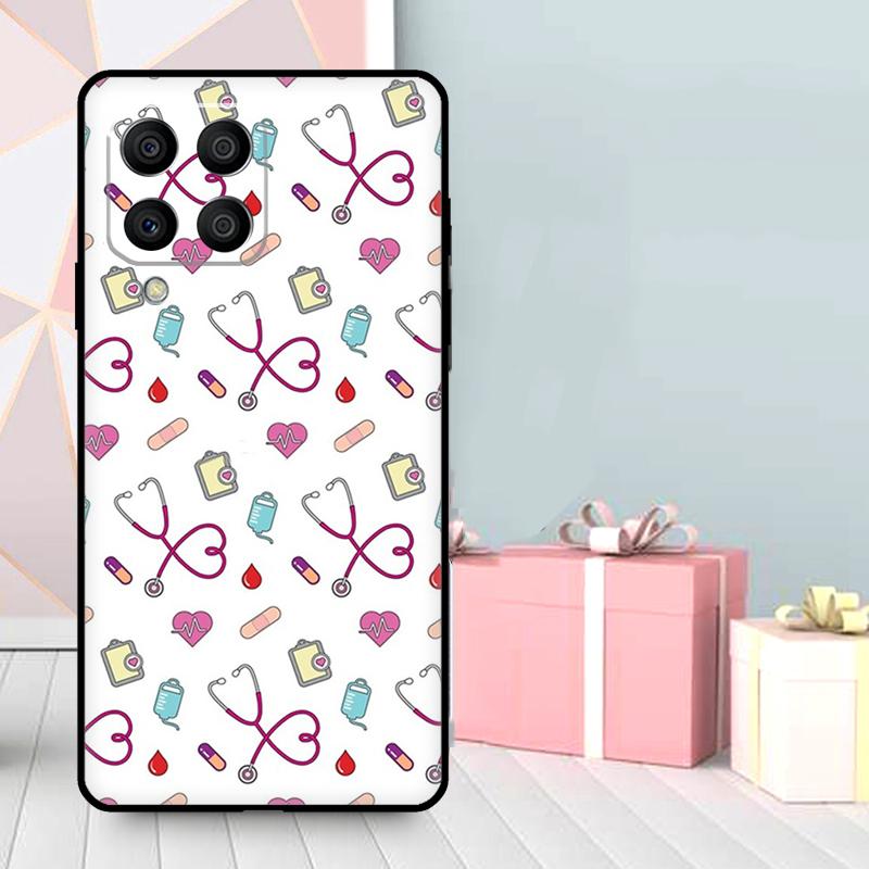 Cute Stethoscope Heart Case For Samsung Galaxy M36 M12 M52 M06 M16 M56 M33 M15 M55 M31 M13 M14 M53 M32 M35 M34 M54