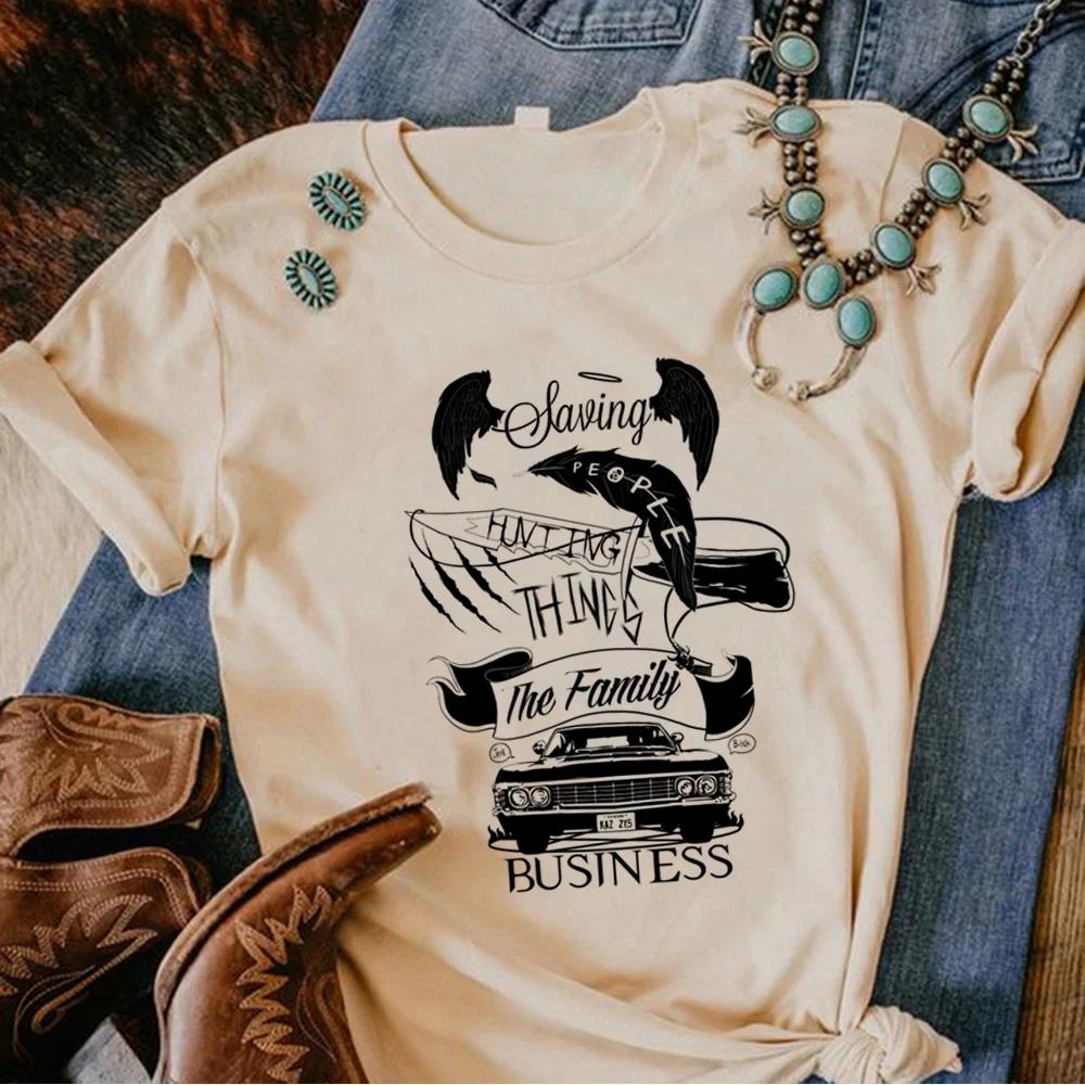 Supernatural T Shirt Women Comic Japanese Top Female Harajuku Clothes Clothes