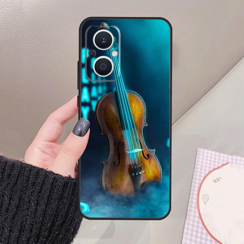 Musical Notes Violin Classical Funda For OPPO Reno 12 14 13 11 10 Pro 11F 12F 13F 14F 7 8 Lite OPPO Find X6 X5 X8 X9 Pro Case