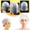 1PC Silicone Hair Coloring Cap Reusable Hair Dyeing Highlighting Hat with Hook Barber Hairdressing Bonnet Salon Styling Tools
