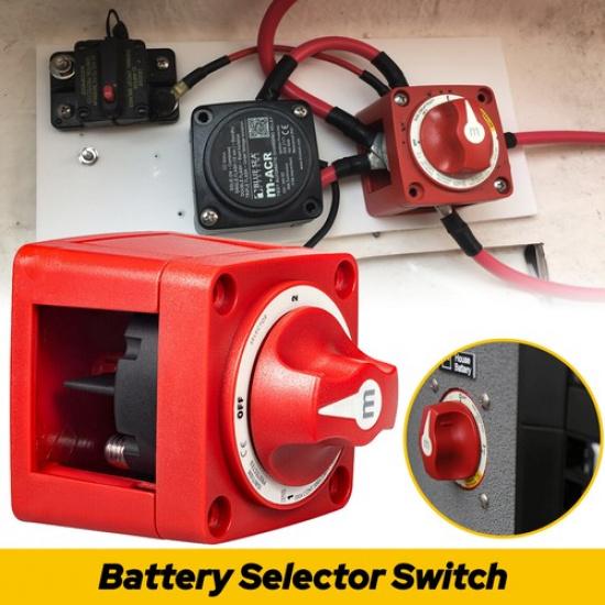 600A Dual Battery Selector Switch Position 4 1-2-Both-Off for Marine Boat Truck
