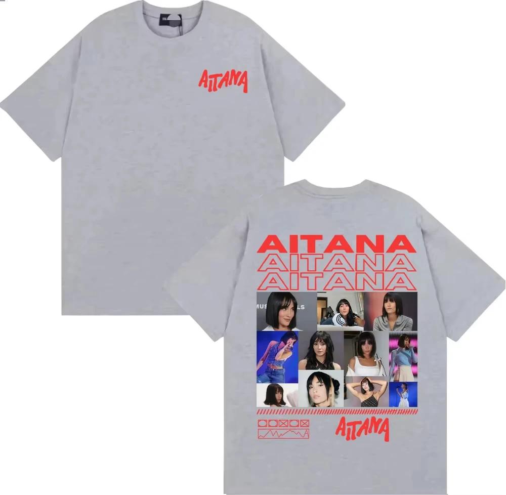 Singer Aitana Album Tour 2026 Merch T Shirt Fashion Aesthetic Short Sleeve T-shirt Men Women's Cotton Casual T-shirts Streetwear