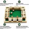 1-4 Players Shut The Box Dice Game, Classic 4 Sided Wooden Board Game with Dice for Kids Adults, Tab