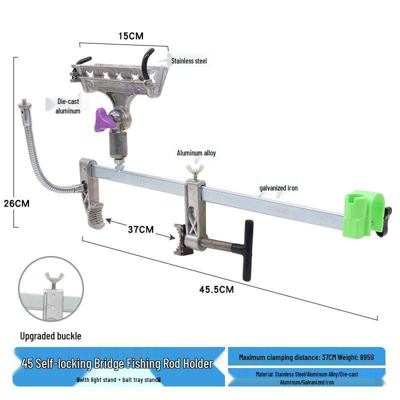 Multi-Functional Fishing Rod Holder for Ice, Boat, and Raft Fishing