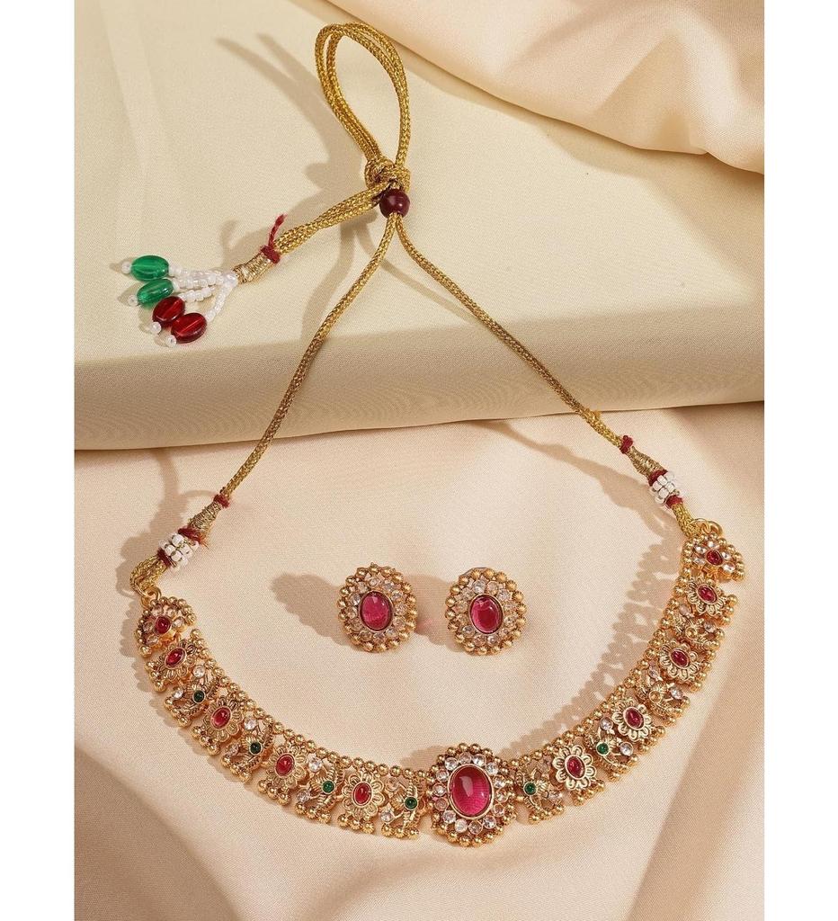 Latest Stylish Design Fancy Traditional Necklace Jewellery Set for Women