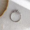1 Carat Moissanite Classic Six-Claw S925 Silver Ring for Women
