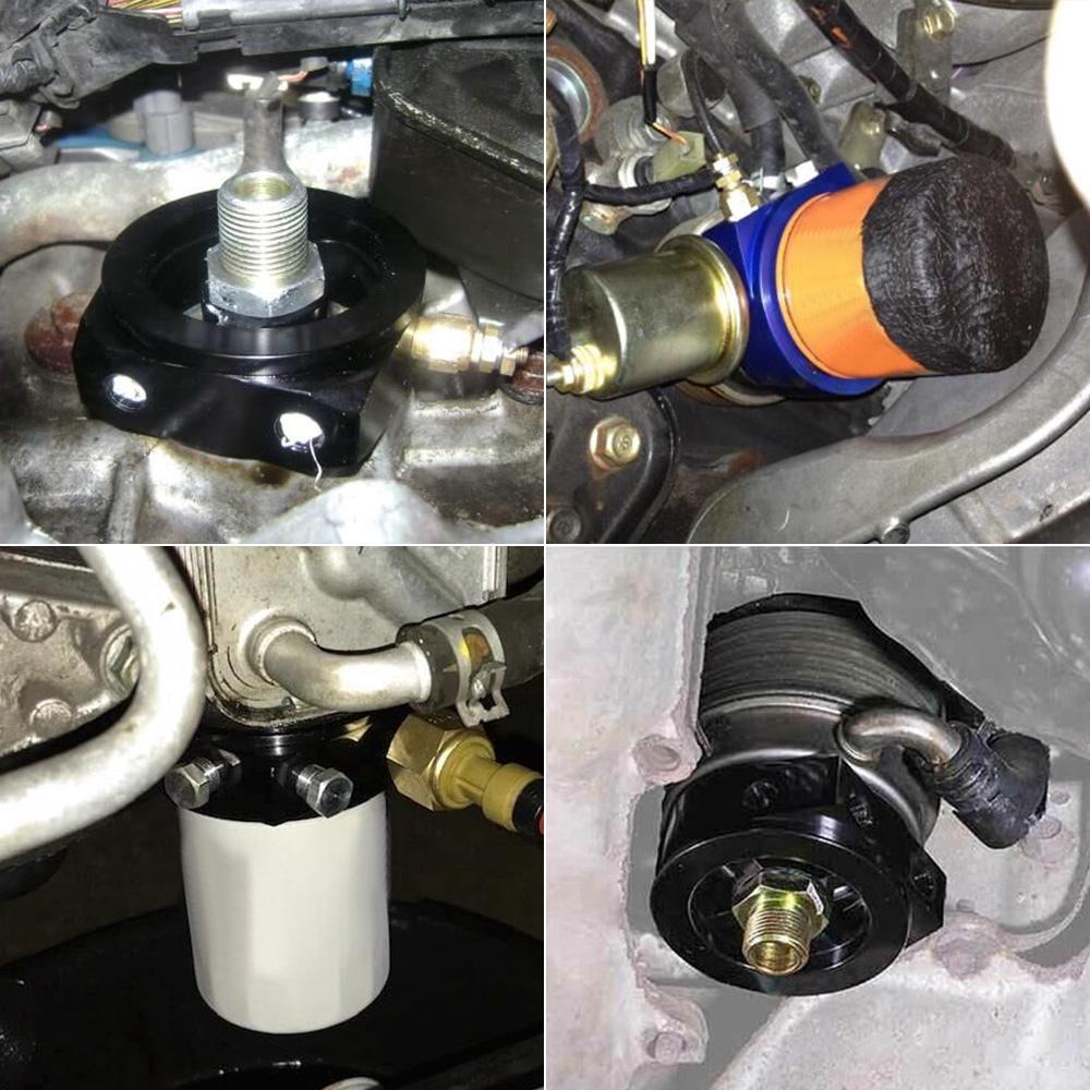 Auto Aluminium Universal Öl Filter Sandwich Adapter Für Öl Kühler Platte Kit AN10