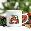 Merry Christmas Deer Printed Mug Christmas Party Decor Cup Drinks Wine Juice Coffee Cups Holiday Mugs Gift for Family Friends