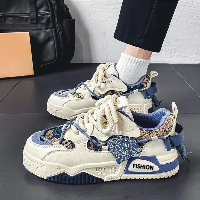 Skateboard Shoes Men's Sneakers Men Breathable Running Shoes Outdoor Mesh Casual Shoe Men Lace Up Vulcanized Shoes Zapatillas