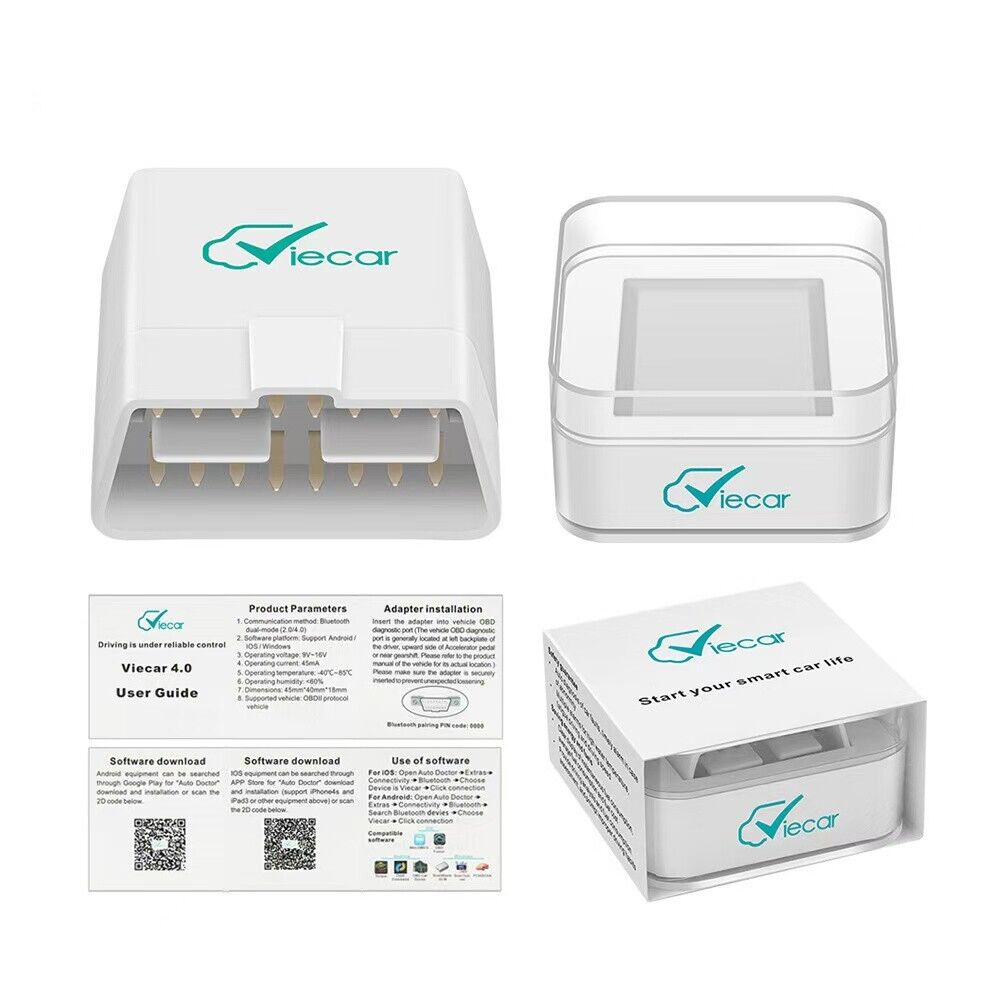 

Bluetooth OBD2 сканер для считывания кодов автомобилей Сканирующие инструменты для iPhone Android 1PC