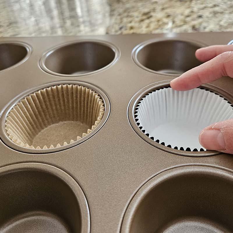 Natural Coffee Color Oil-Proof Paper Cake and Muffin Liners, Approx. 1000 Pieces