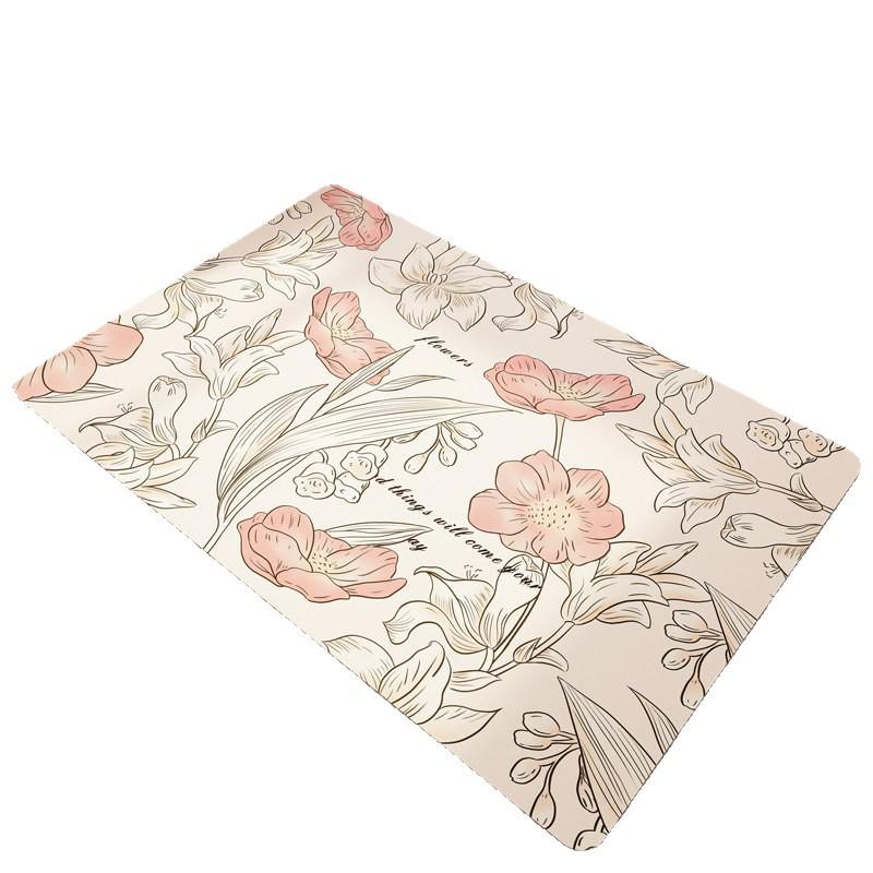 Used Windflower Diatom Mud Floor Mat – Stain-Resistant, Non-Slip, Quick-Dry, Water-Absorbent, Easy Clean Foot Mat for Sink