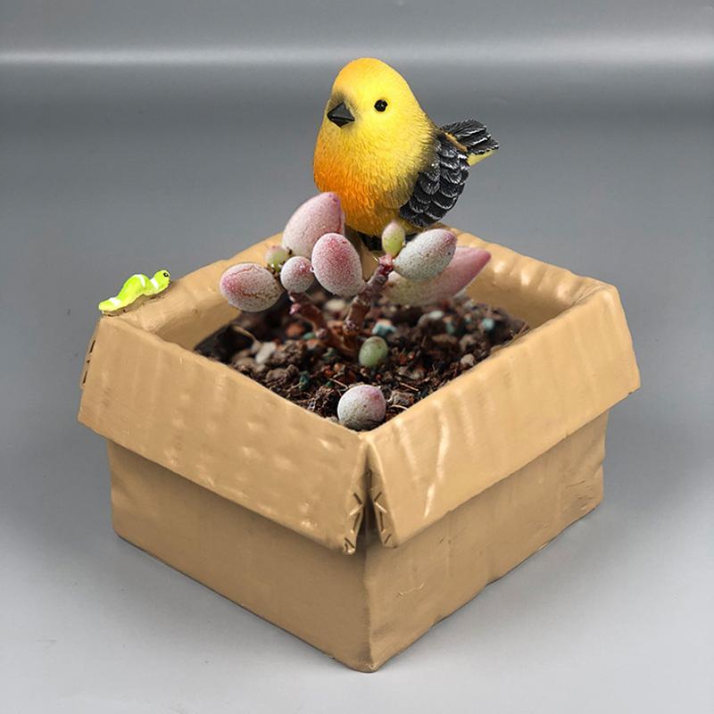Bird Figurine Tabletop Ornament Bird Figurine Decor Decorative Animal Decoration Resin Collectible Funny Ornament For Kids Adult