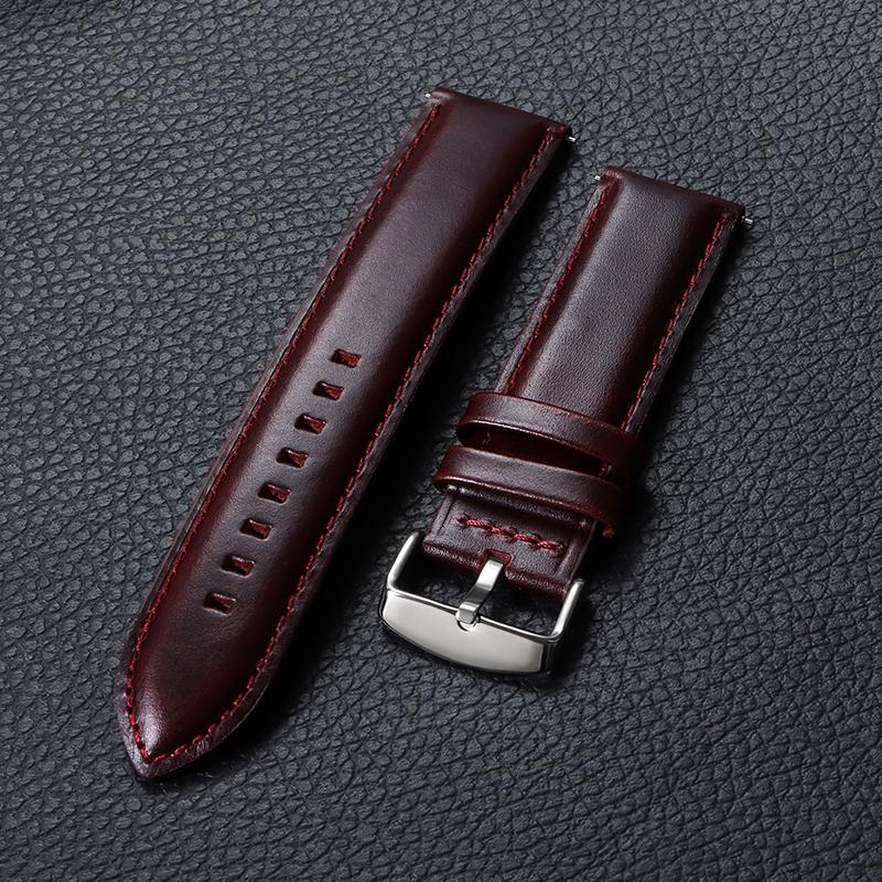 18mm 20mm 22mm 24mm Quick Release Comfortable Calfskin Watchbands Men's and Women's Smart Business Watch Band Watch Accessories