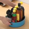 Storage Tray Non-slip 360 Degree Rotating Plastic Multifunctional Cosmetic Snack Fruit Seasoning Box for Kitchen