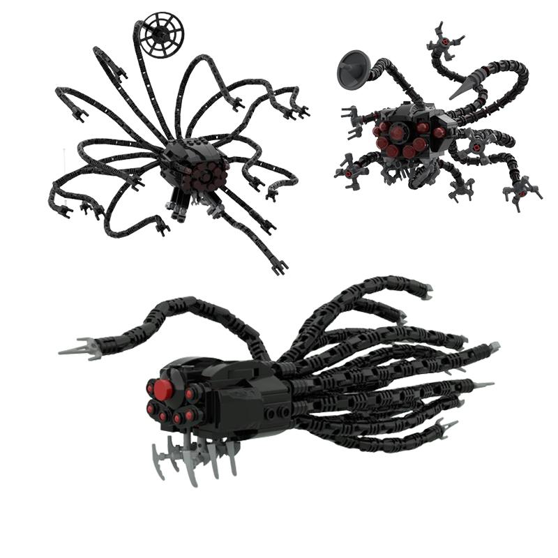 Spot Assembled Building Blocks MOC-91374 33880 33965 129026 Puzzle Toys, Classic Science Fiction Movies, Monsters, Octopuses