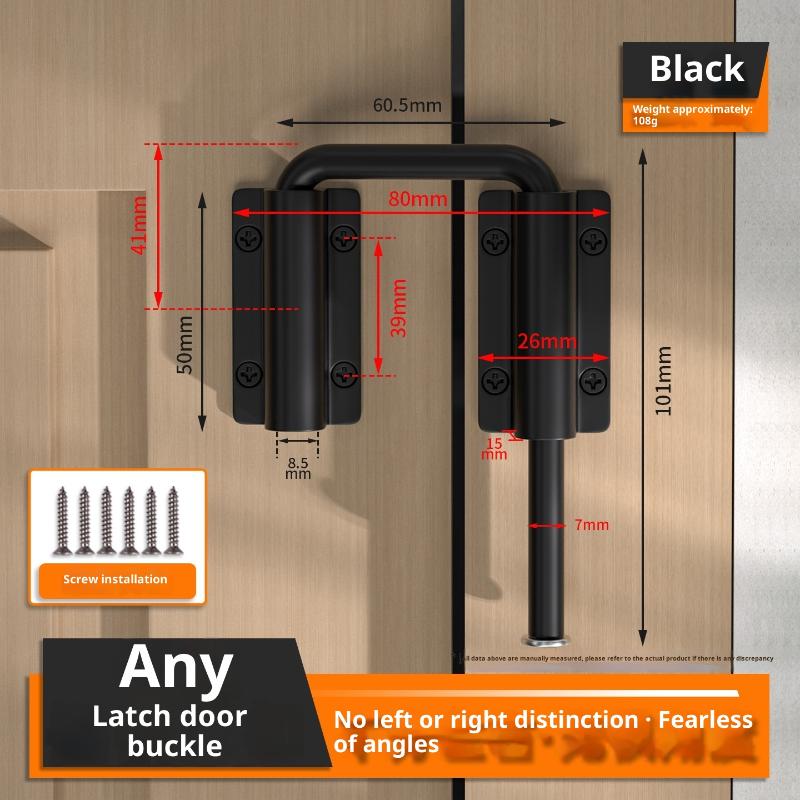 1Pcs Durable Aluminum Alloy Door Latch Lock 90/180 Degree Gate Latch Safety Anti-Theft Buckle Door Bolts Door Buckle Hardware