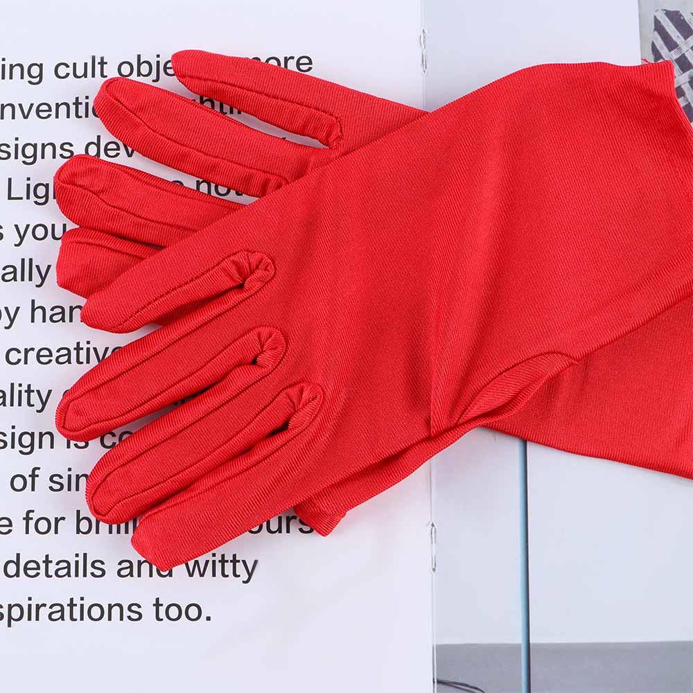 Women Men Pure Color Elastic Spandex Summer Anti-UV Sun Protection Etiquette Gloves Driving Gloves