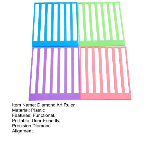 4 Buc Riglă Artă Diamant Instrument de Aliniere Diamante de Precizie pentru Diamante Parțiale Complete Instrument DIY Artă Diamant Cadou pentru Entuziaști Artă Diamant Începători