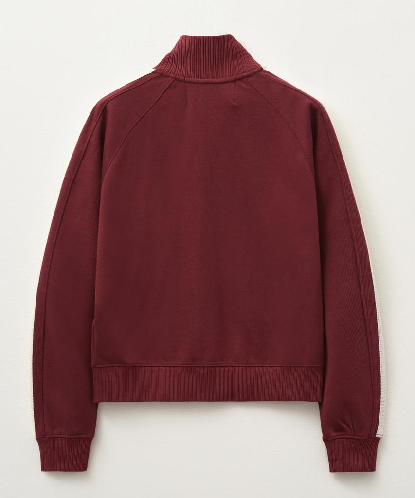 Satur Lawton All Day Track Zip-Up Jacket Burgundy