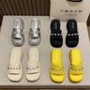 2025 New One-word Slippers for Women's Summer Outer Wear Muffin Heightening Sandals Platform Rhinestone Beach Cool Slippers for Women's Outer Wear