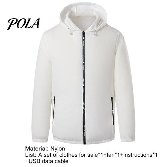 Cooling Coat Jacket USB Fan 3 Speeds Men Long Sleeve Hooded Air Conditioning Clothes Streetwear