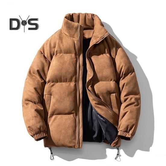 Bomullsrock med Blixtlåslist Ståkrage Mockaläder Ytskikt Dragsko i Fållen Vinter Ytterkläder Vindtät Värmeisolerande Rock