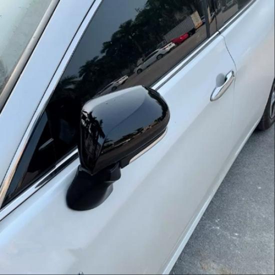 Bright Black Rearview Mirror Cover Trim 2pc For Toyota Camry 2018-2025