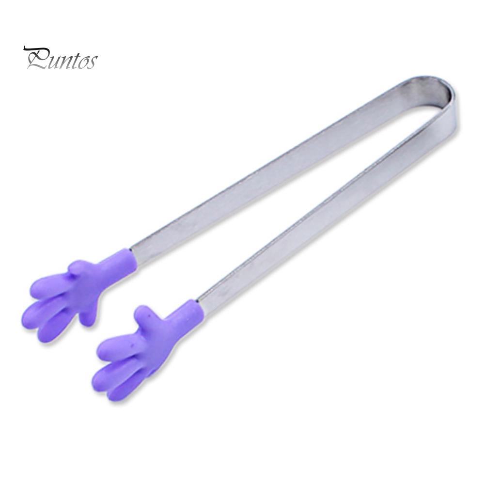 Puntos Küche Silikon Edelstahl kleine Palm Zucker Tong Lebensmittel Clip Klemme Home Tool