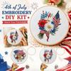 DIY Embroidery Kit with Hoop Needles Threads and Pattern for Hand Stitching Craft Projects Suitable for Beginners and Experienced Crafters