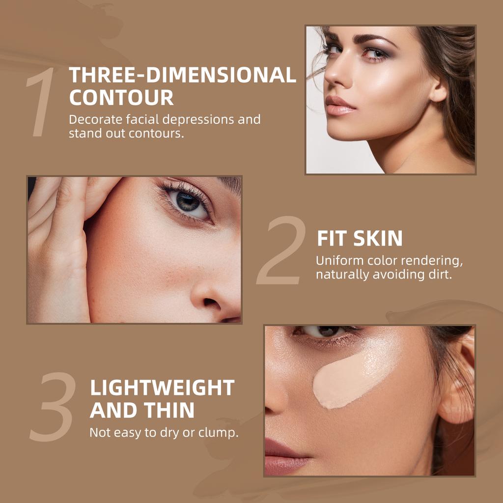 2pcs Set Acne Marks Concealer Cover Up Spots Face Brighten Contour Shadow Makeup Liquid Concealer