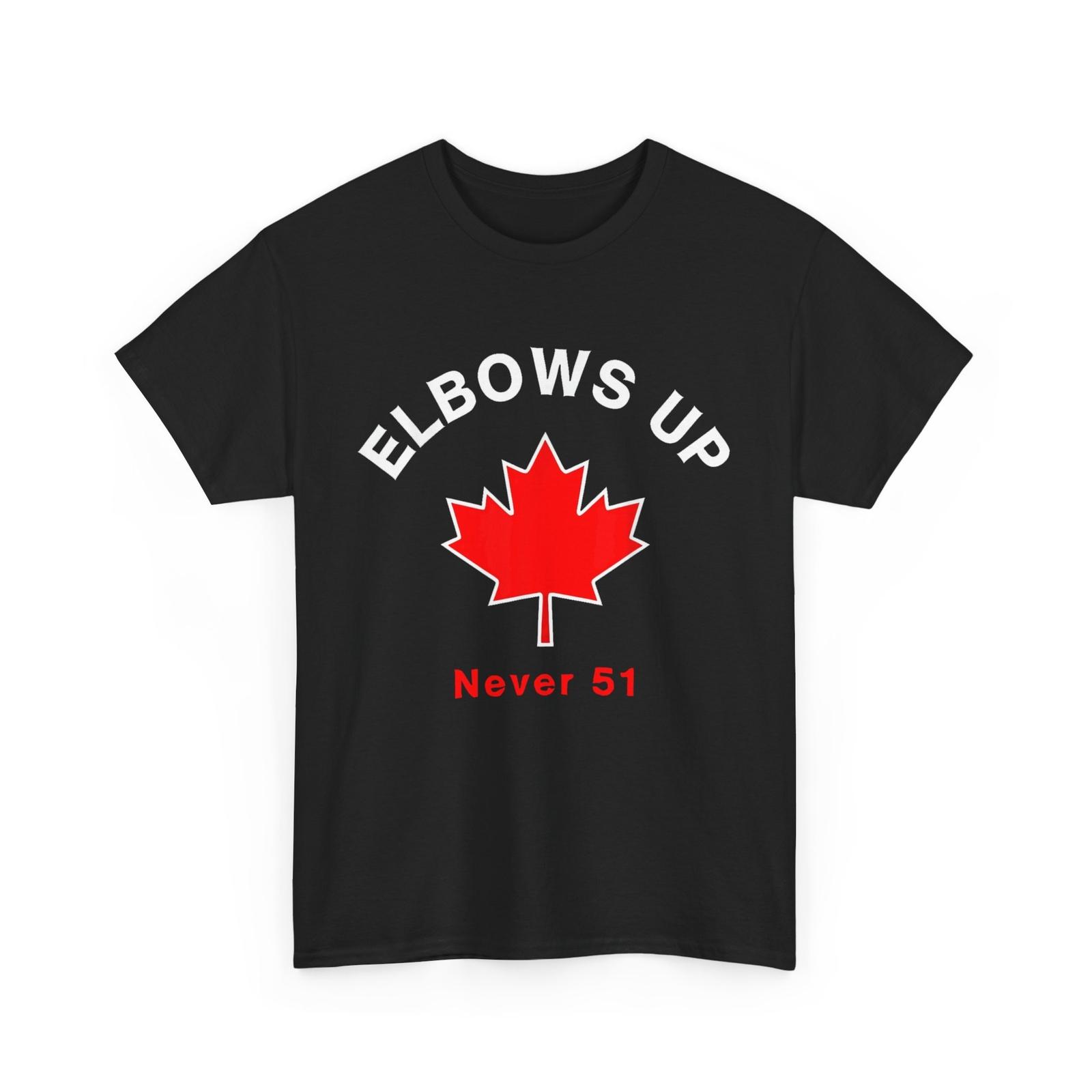 Canada Shirt, Elbow s Up - Never 51 Canada Flag Stand Strong T-shirt S
