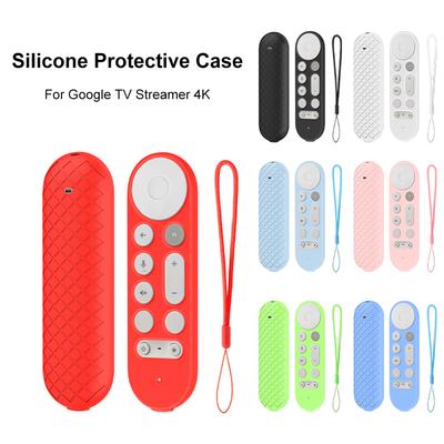 Custodia Protettiva in Silicone Antiscivolo con Cordino per Telecomando, Custodia Protettiva per Telecomando, Copertura per Telecomando per Google TV Streamer 4K