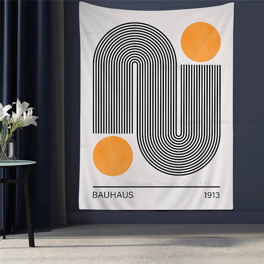 

Colorful Bauhaus Exhibition Geometric Cartoon Tapestry Bohemian Wall Tapestries Mandala Wall Hanging Sheets 74x94cm(29x37in)