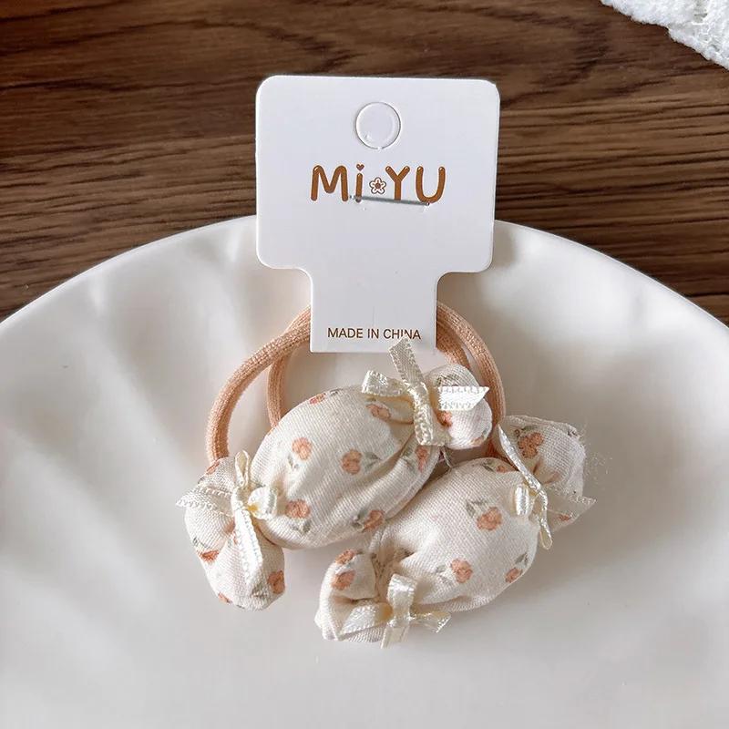 Sweet Fabric Bow Children's Bangs BB Hair Clip Pink Candy Girls Side Hair Clip