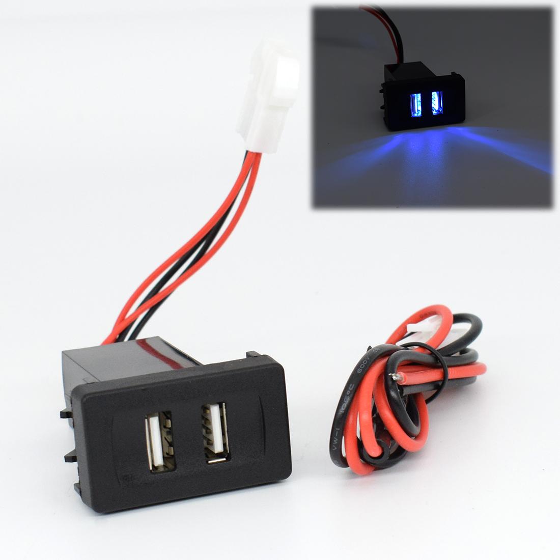 

For VW Transporter T4 Models 12-24 V 2.1A 2 Ports Dual 5V Smartphone USB Vehicle Charger Inverter Auto Converter Car Accessories