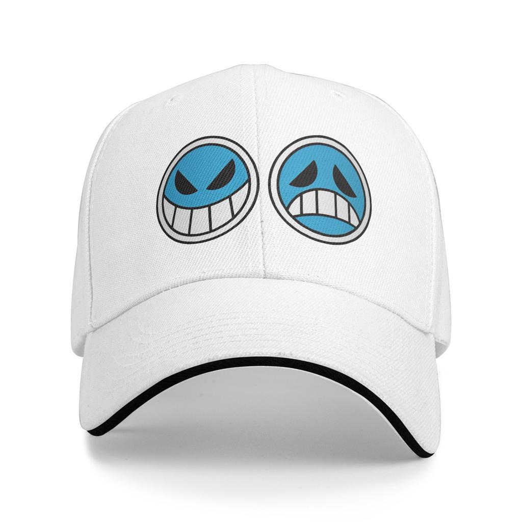 Ace Logo One Piece Flag Baseball Cap Fashion Sandwich Hat Unisex Adjustable Sun Cap Outdoor