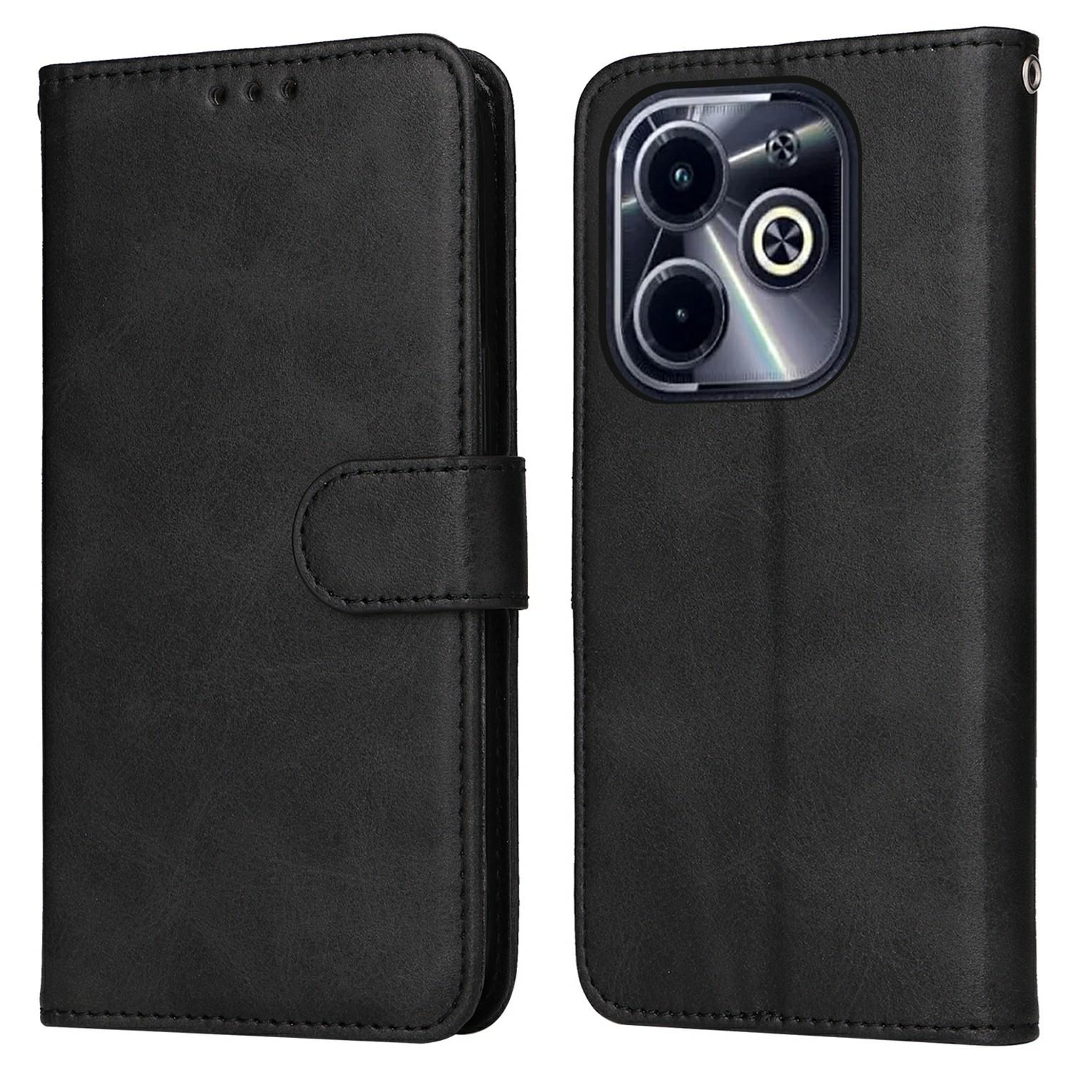 

Чехол-кошелек для Infinix Smart 8 Plus/Smart 8 Pro 4G/Smart 8 4G/Hot 40i/TECNO Spark 20/Spark Go 2024 4G Кожаный чехол для телефона B