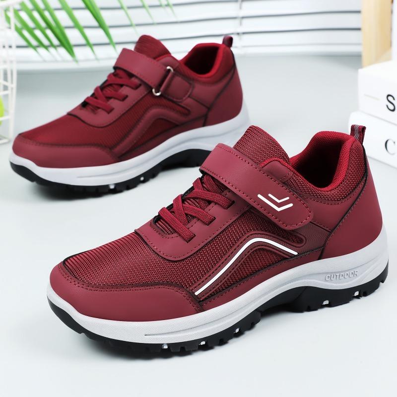 Shoes Women's Versatile Walking Shoes Couple's Middle-aged Mother Shoes Velcro Casual Shoes Soft-soled Comfortable Women's Shoes